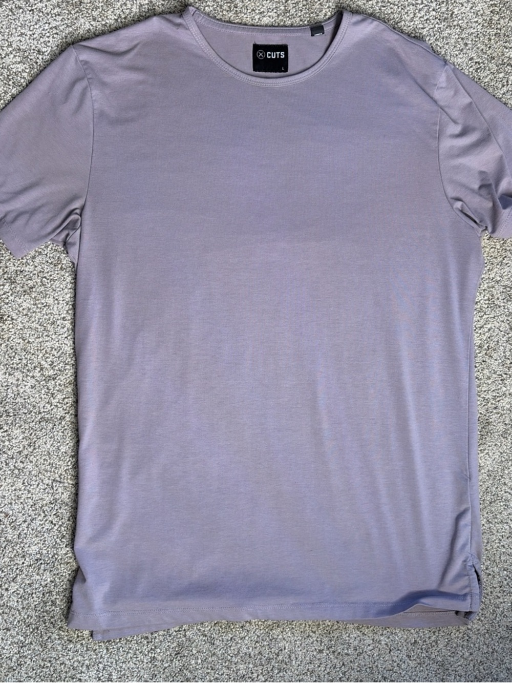 Cuts Clothing Men's Crew Neck T-Shirt in Lavender